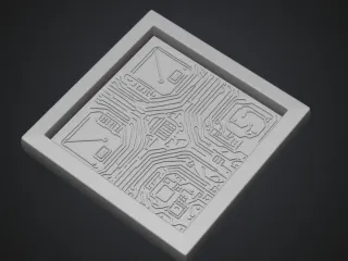 circuitry square coaster