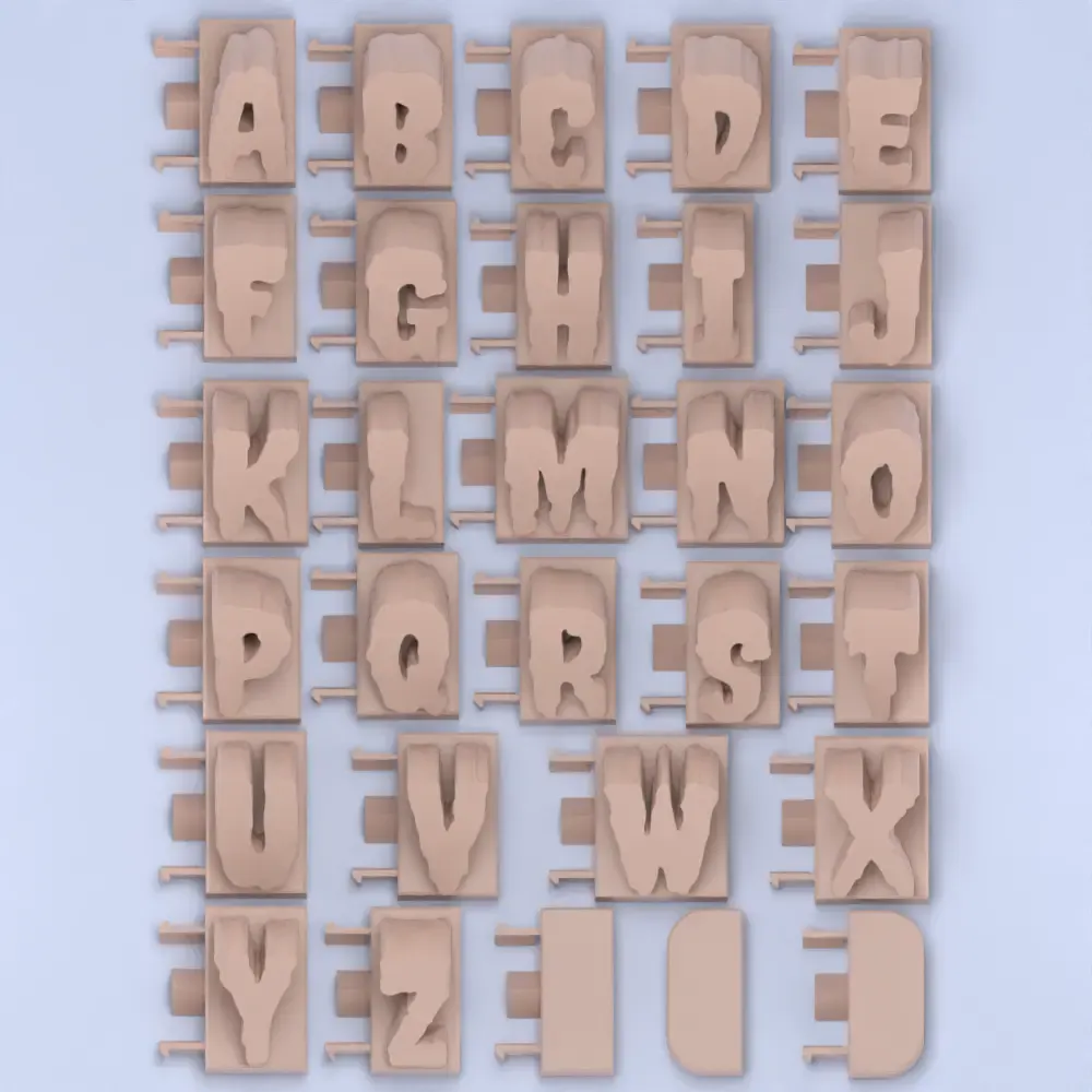 3D name from letters - Halloween Font
