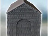 Brick workshop with large access door and annex with stairca-4