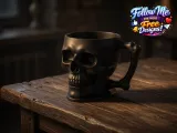 Skull Mug with Bone Handle-2