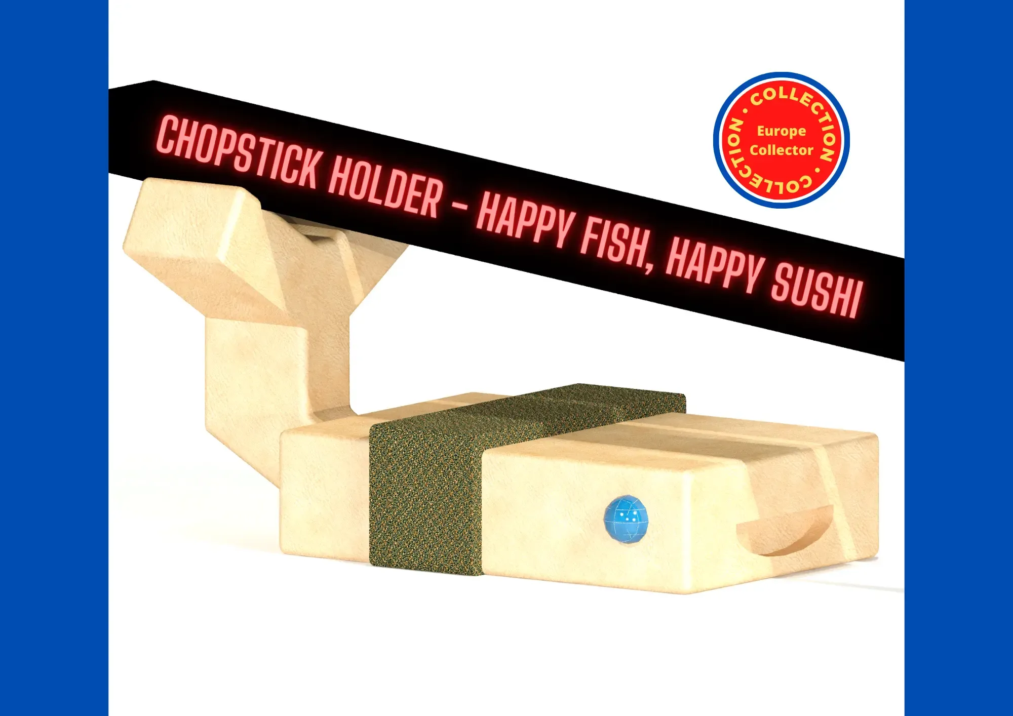 CHOPSTICK HOLDER - Happy fish, happy sushi.stl