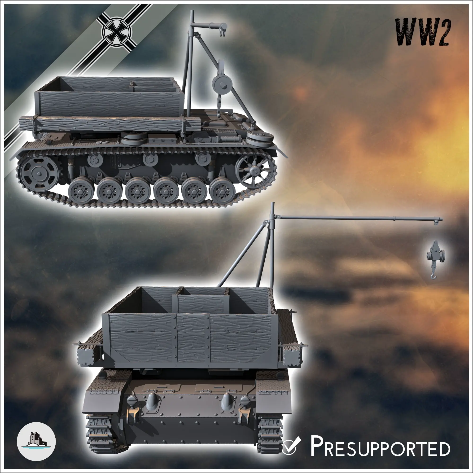 Bergepanzer III - WW2 miniaturen panzer krieg flammen welt zwei