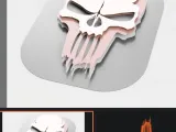 Three layer stencil skull-0