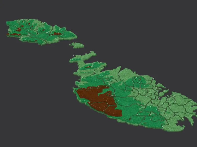 Local Councils of Malta. 3D Map puzzle (68-piece)