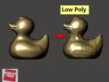 Low-Poly 3D Model - Duck 低面數-鴨子-1