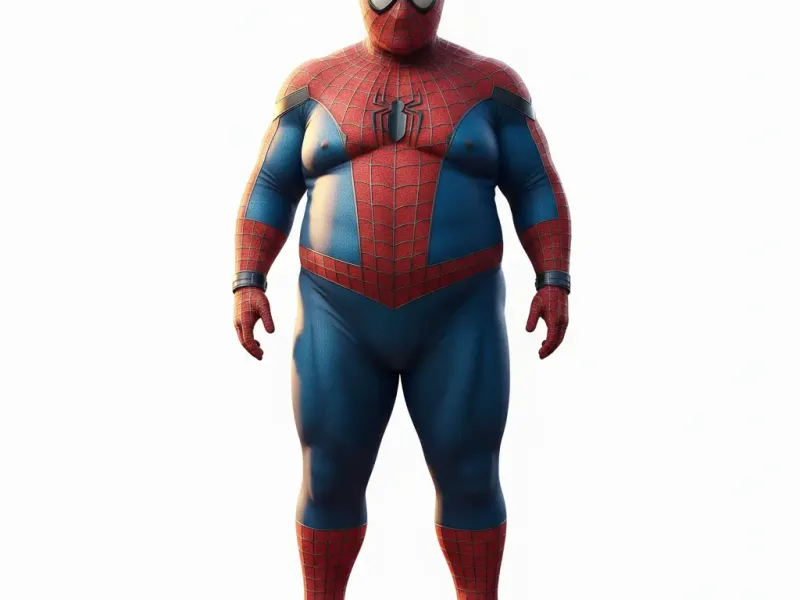 hombre araña gordo 