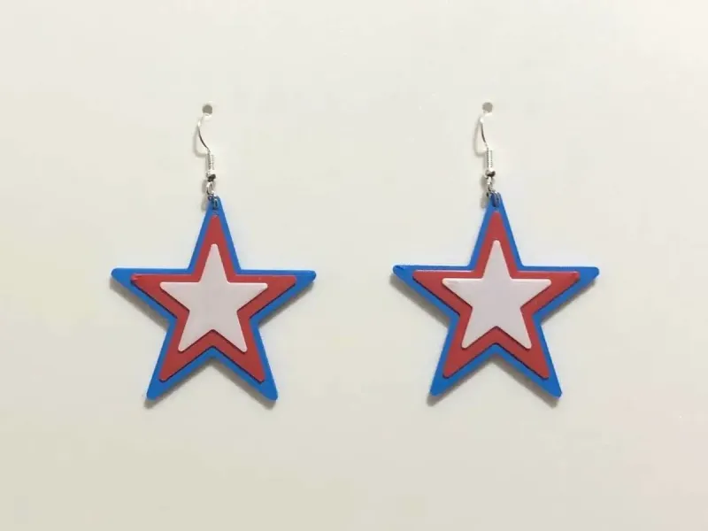 Earring star tree color july