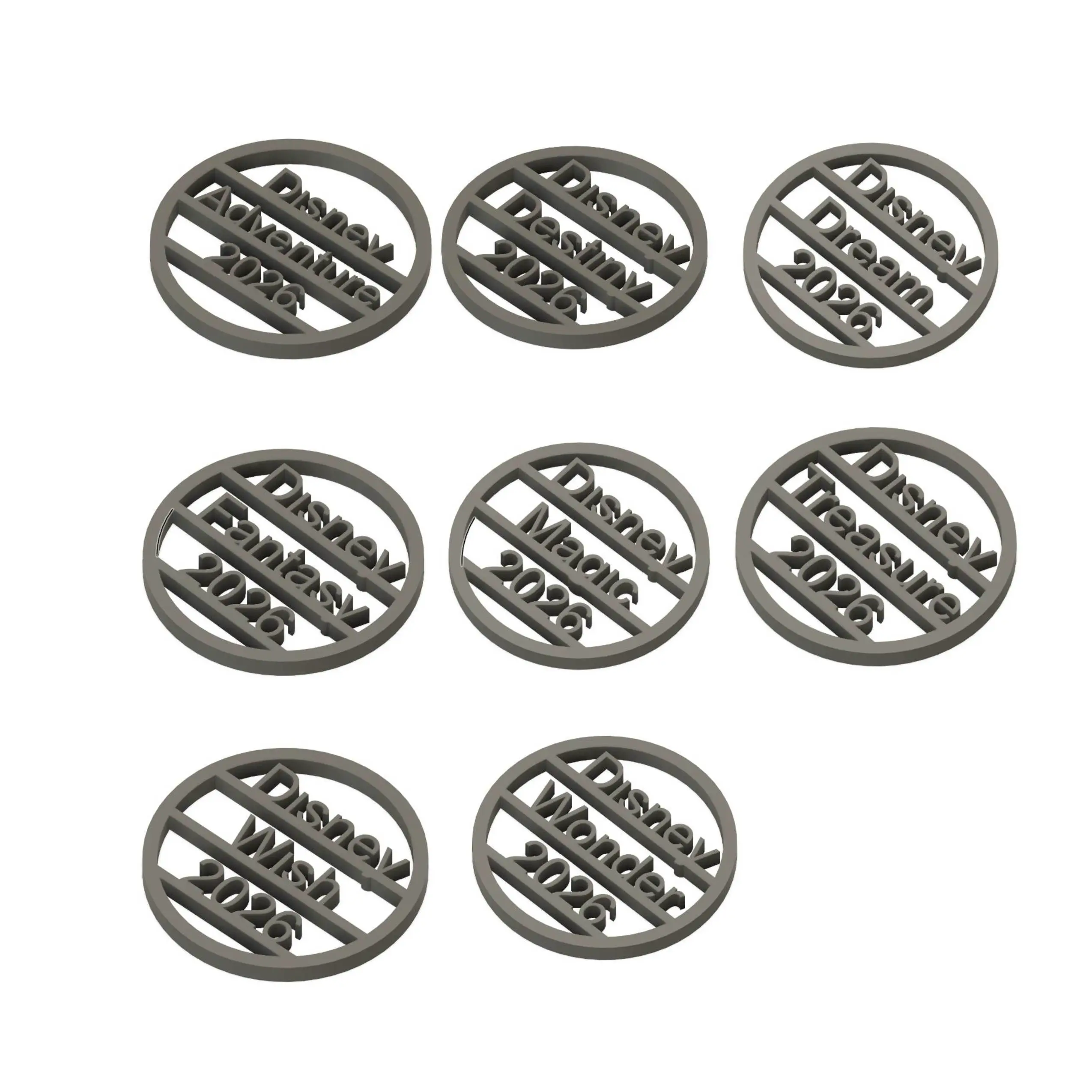 Disney Cruise Line 2026 Tokens / Coins