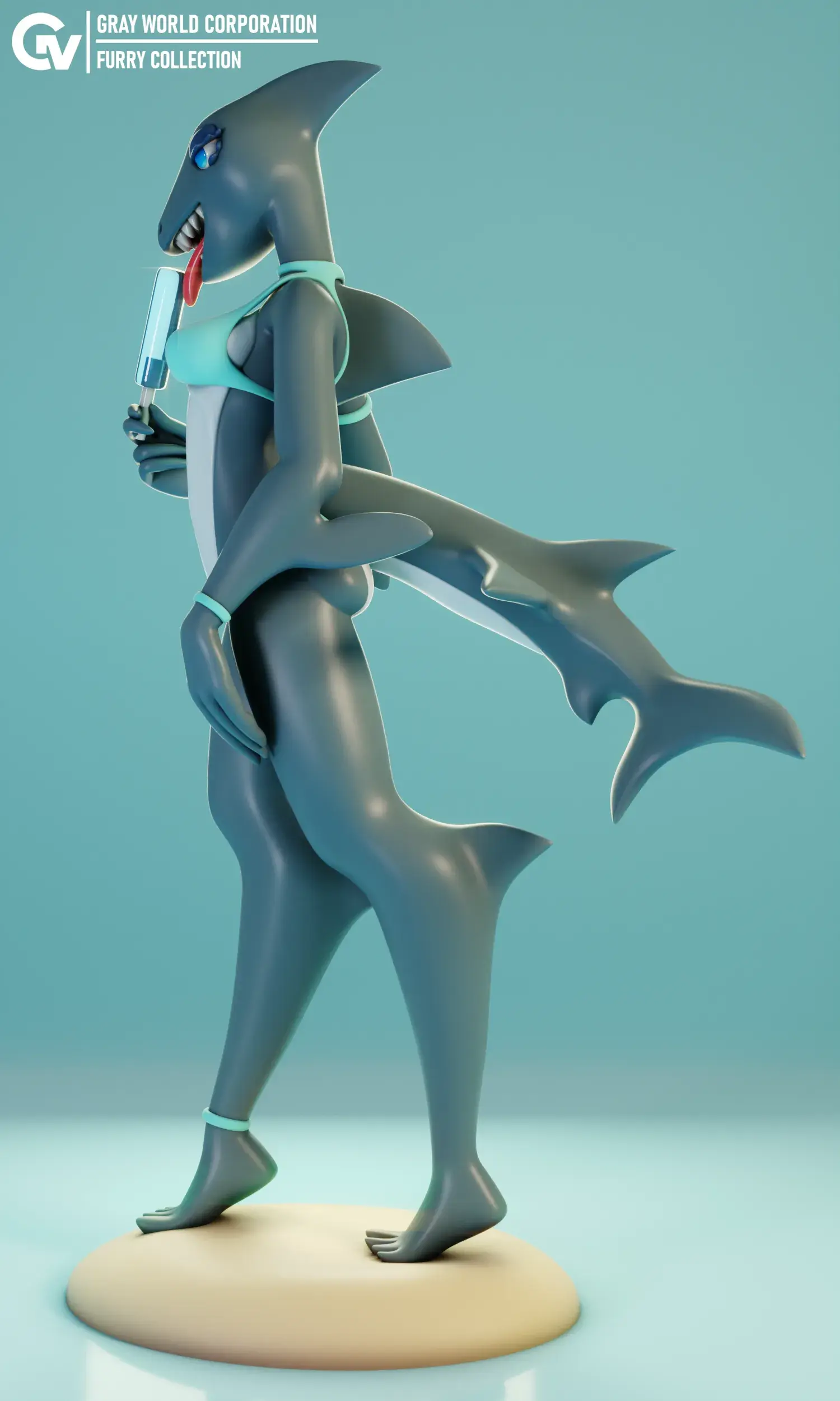 Characters & Creatures STL загрузка - Furry Shark 1 | Furry Characters & Creatures STL загрузка - Furry Shark 1 | Furry