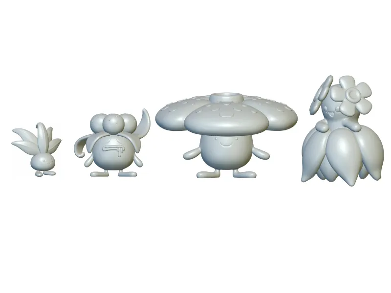 Pokemon Oddish & Gloom & Vileplume & Bellossom