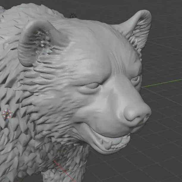 Cute Low-Poly Bear – Easy 3D Printable Model