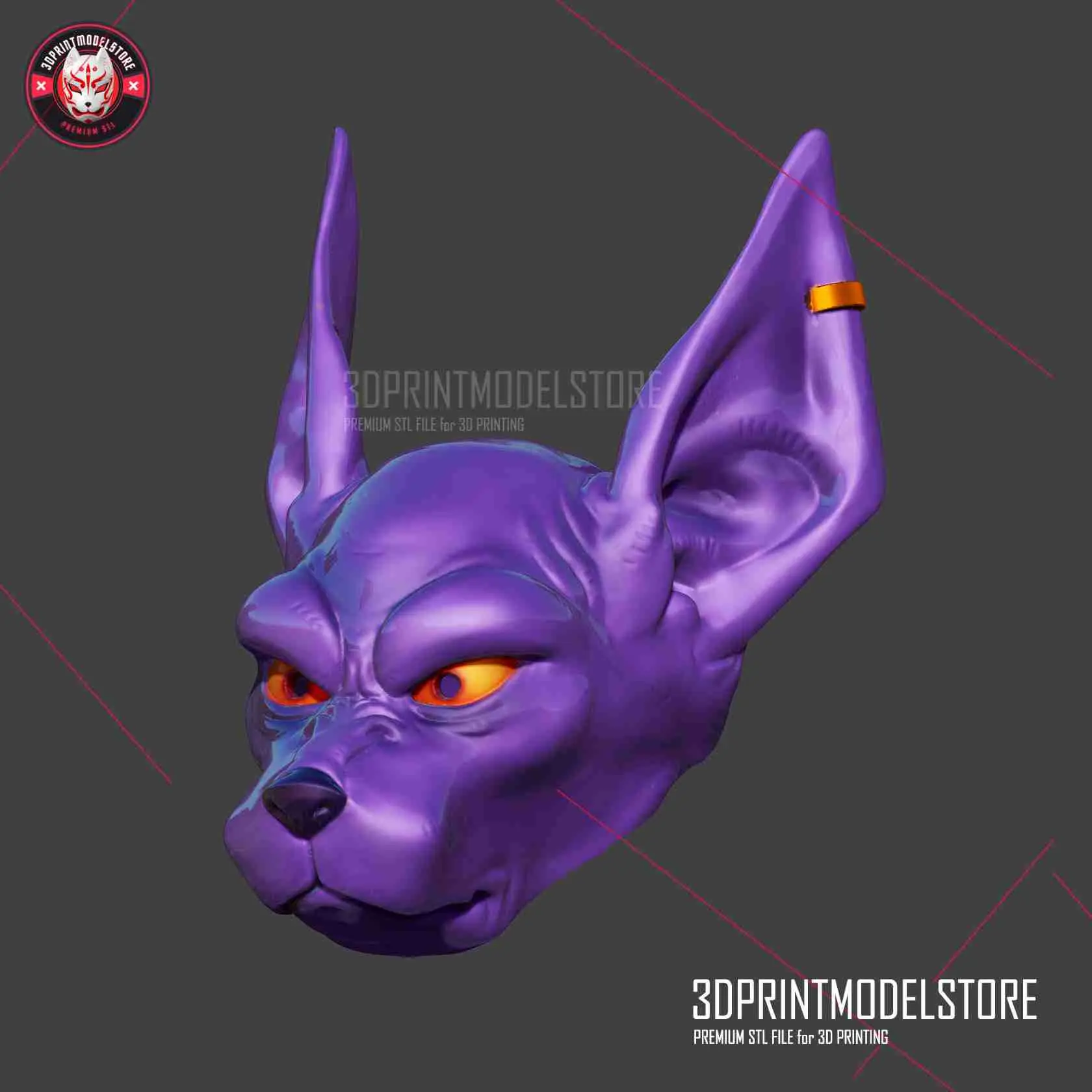 Beerus Hoofd Helm - Anubis Cosplay Masker Halloween Kostuum