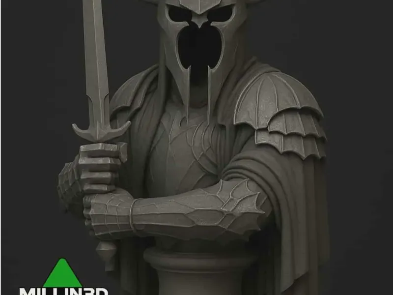 Roi Sorcier d'Angmar Le Seigneur des Anneaux LOTR Buste Statue