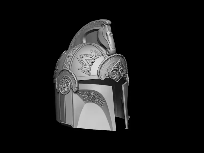 Capacete Mandaloriano Rohirrim 3d transferência digital