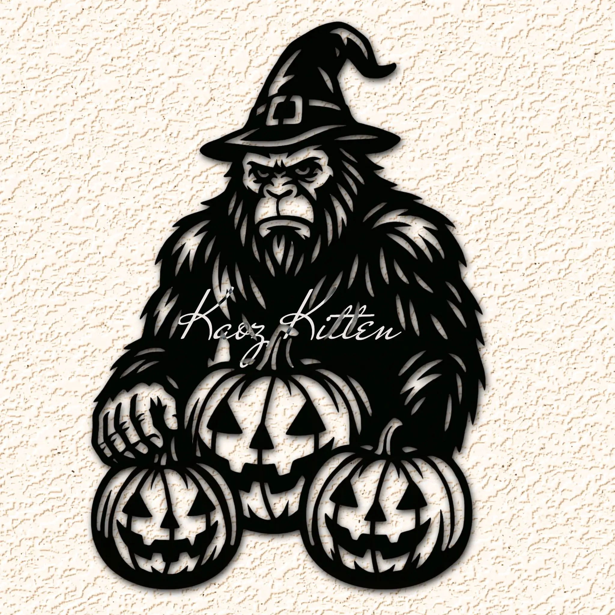 Sasquatch Pumpkin Protector Wall Art Home Decor
