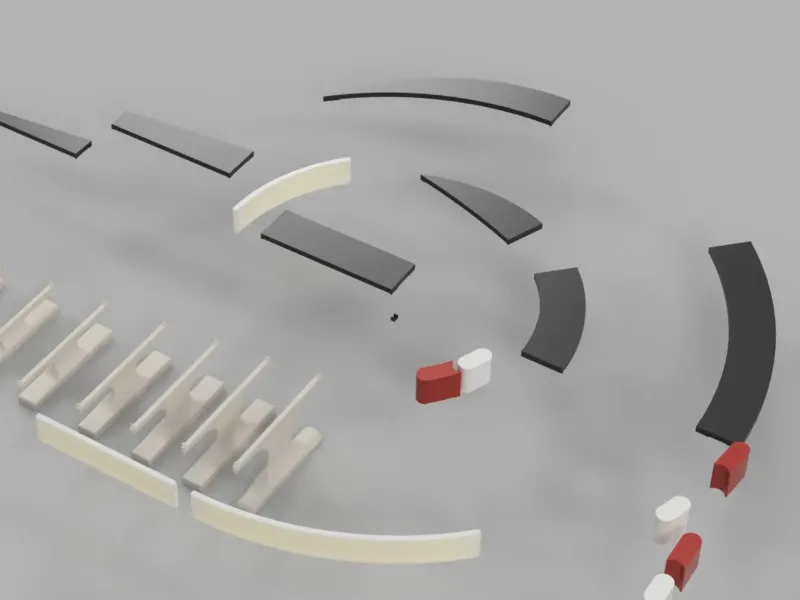 Scalextric track parts - R2 Barriers/walls, bridge supports