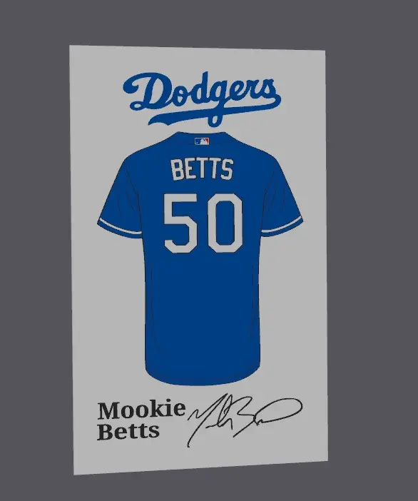 MLB - LA Dodgers Mookie Betts Jersey display