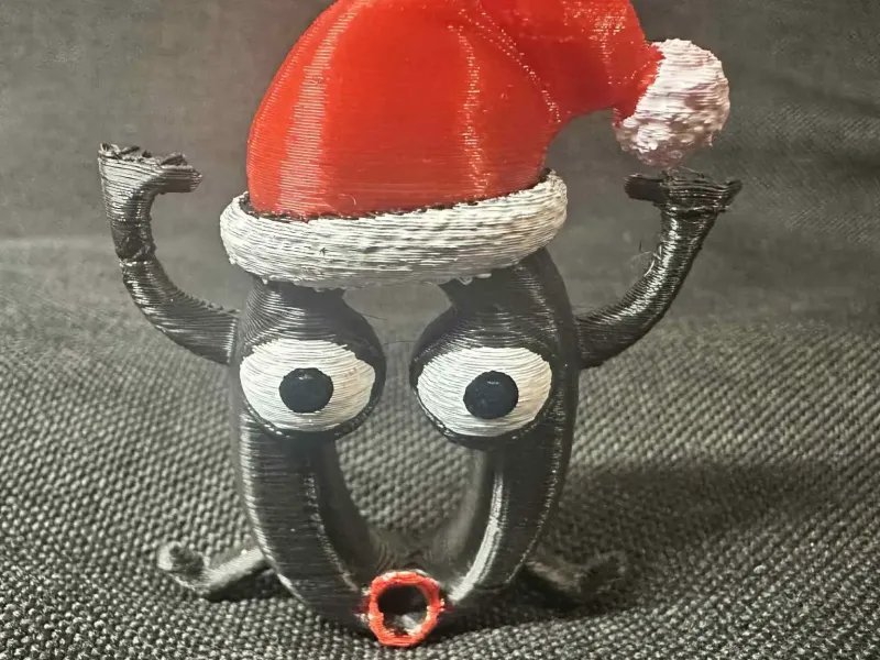 0 – Christmas Number Zero in Santa's Hat Figurine