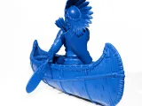Native Indian in canoe-7
