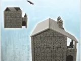 House in exposed stone with access stairs and tiled roof (20-2