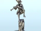 Alien flute player on stone (18) (+ pre-supported version &-8
