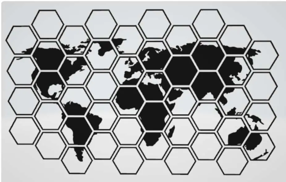 Hexagon Map of Earth