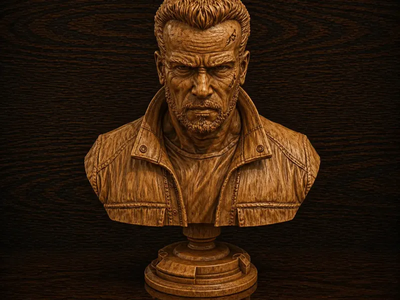 Arnold Schwarzenegger as Terminator bust