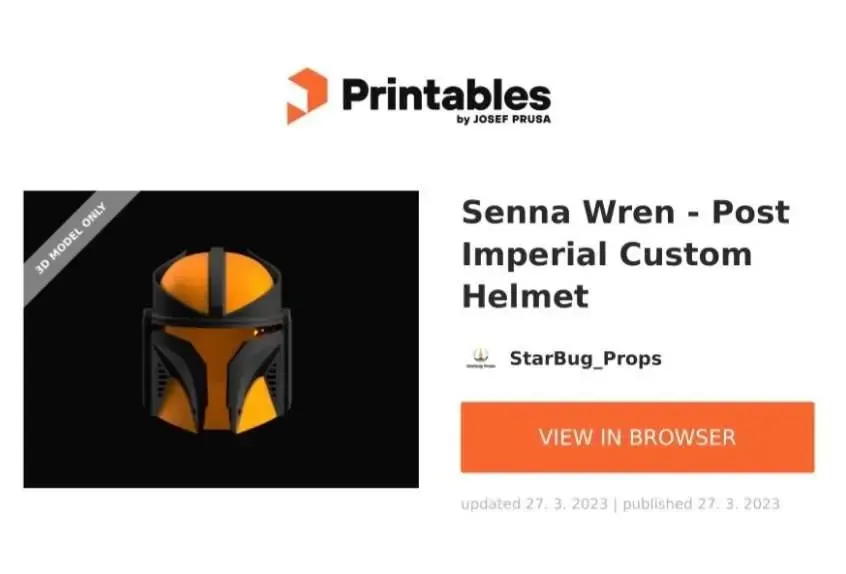 Senna Wren -pos imperial custom helmet
