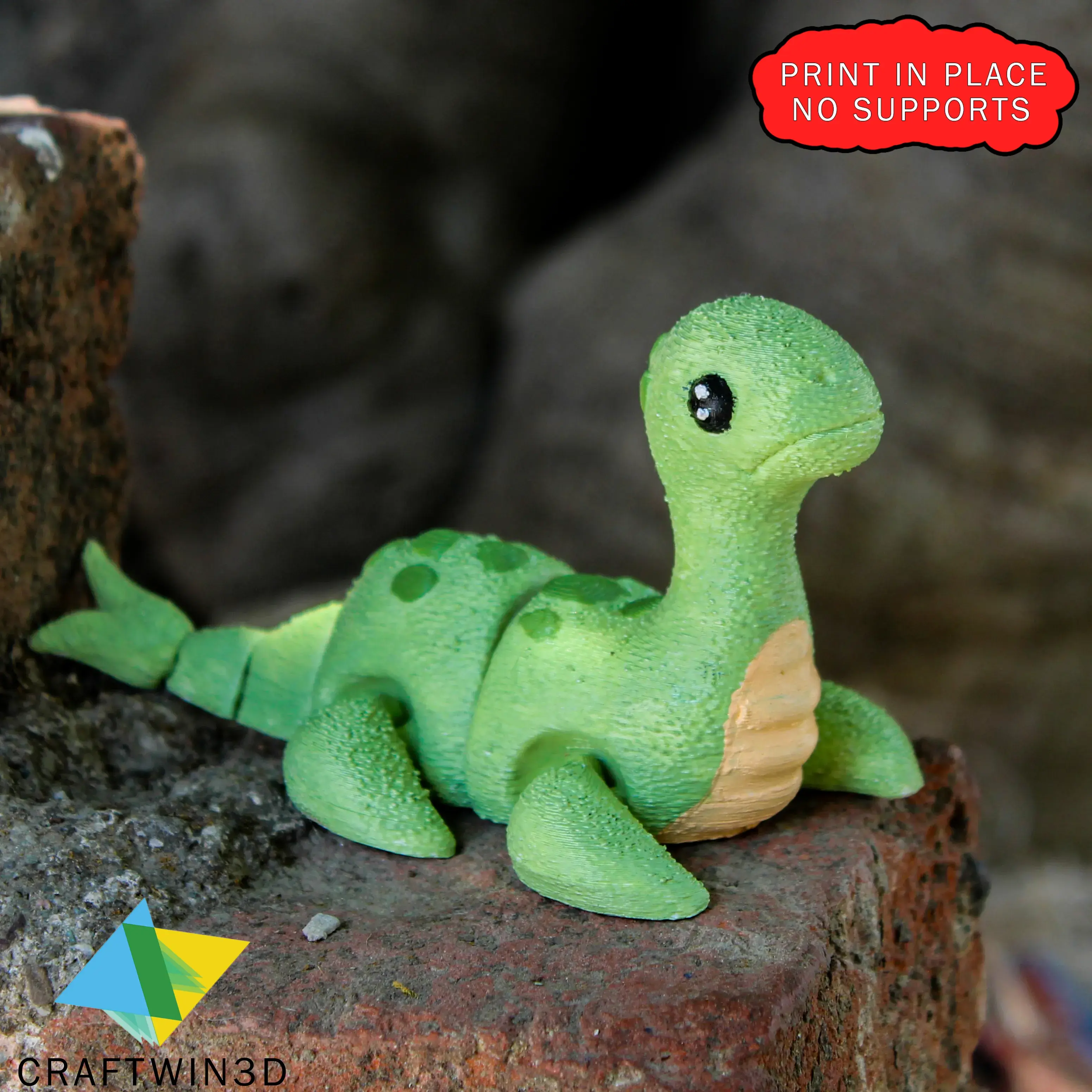 Adorable Nessie 3D Model - No Supports Required!