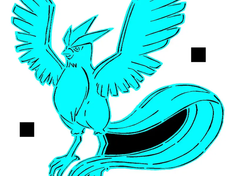 144 Articuno sjabloon + 2D