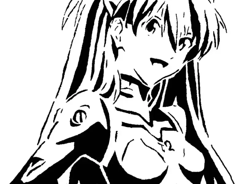 Asuka Shikinami Langley stencil 2