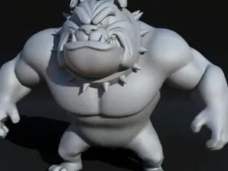 Spike the bulldog standing