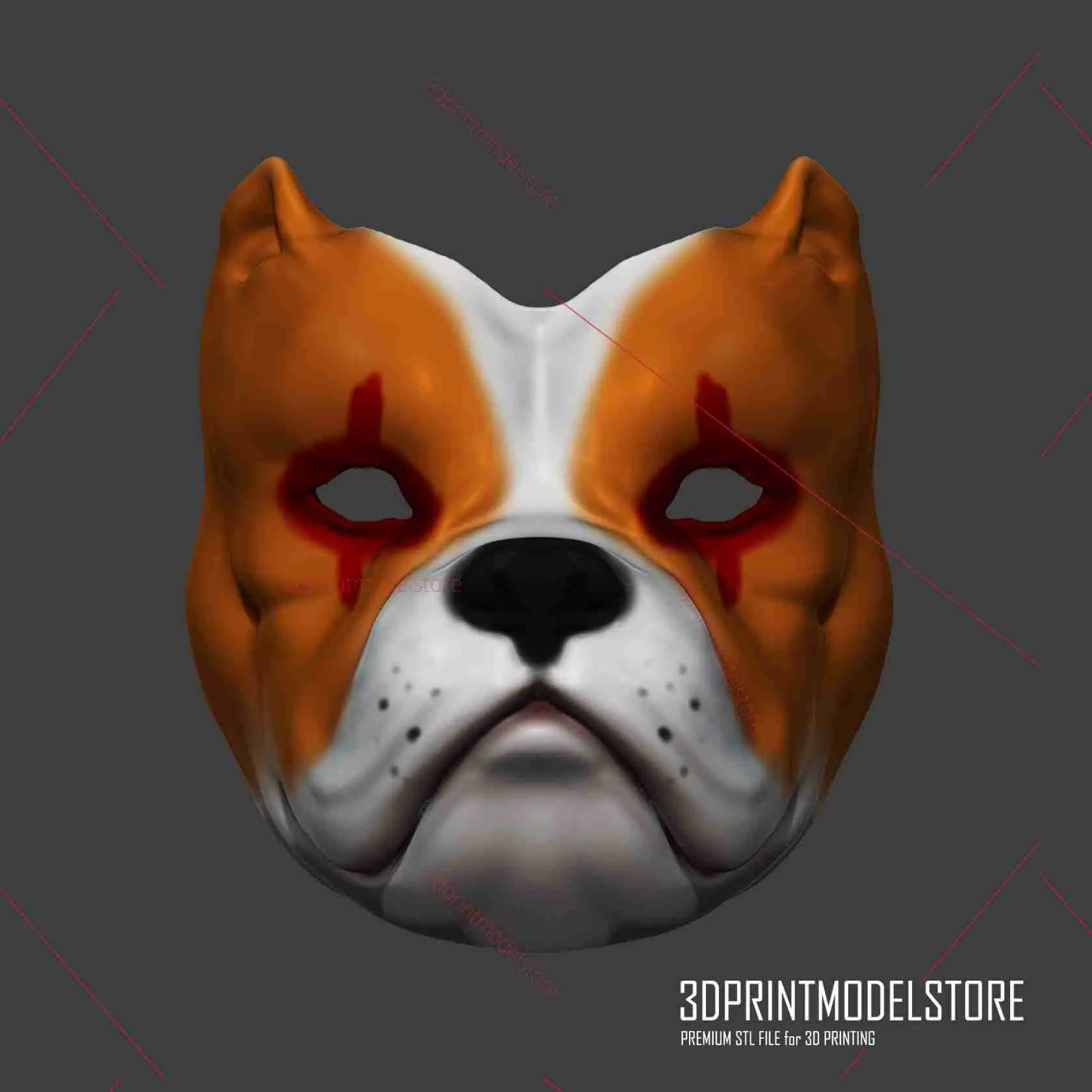 Masque de bouledogue - Halloween Cosplay