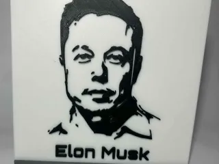 Elon Pusk Portrait 150mm tile