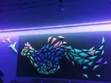 幾何学的な猫のウォールアート-5