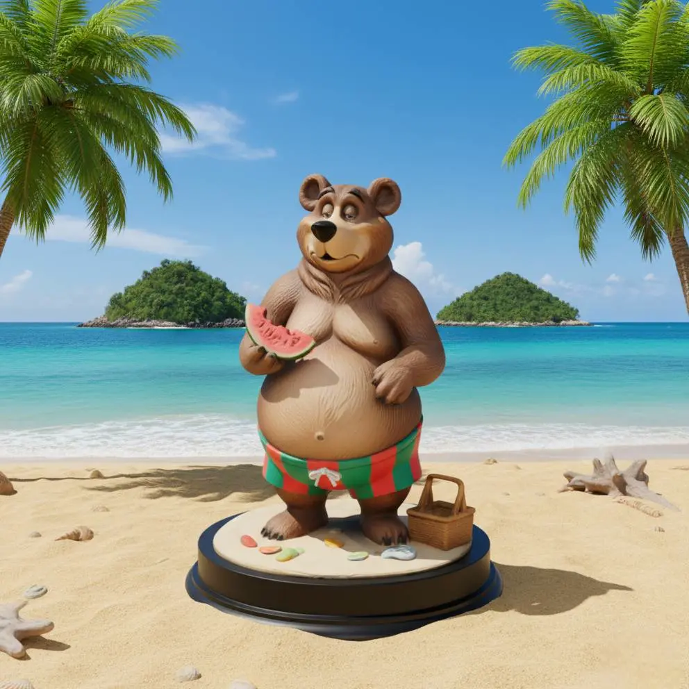 Oso Barney Estilo Art Toy