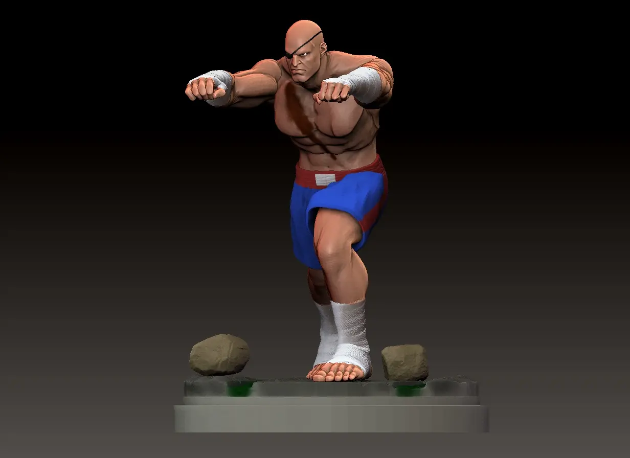 Sagat (Classic) figure from Street Fighter Saga
