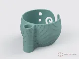 Yarn Bowl with Holder | Wave Pattern-6