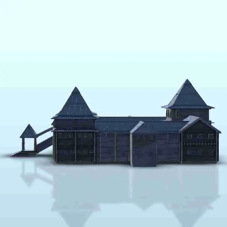 Slavic Medieval wooden fortress (5) - miniatures warhammer t
