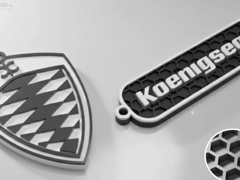 Koenigsegg logo keychain