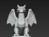Low Poly Dragon Statue-4