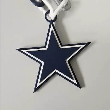 3D Printer Files | 3MF File | Dallas Cowboys Logo With Loop