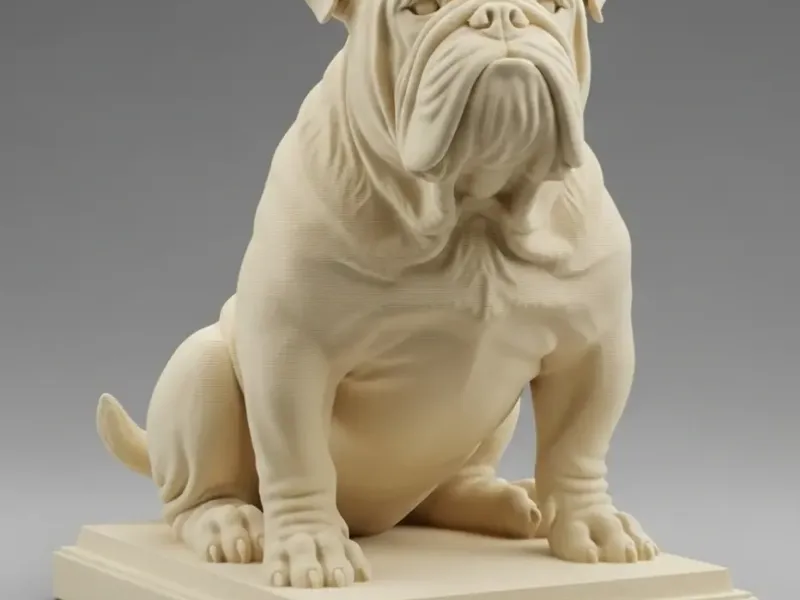 Bulldog sentado
