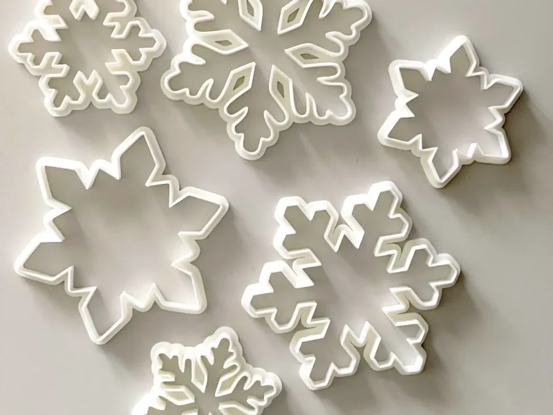 Snowflake cookie cutters, christmas, snow, bakery tools