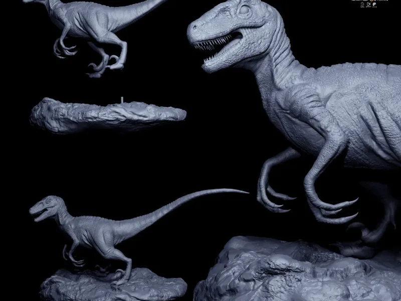DINOSAUR - VELOCIRAPTOR 3D PRINTING