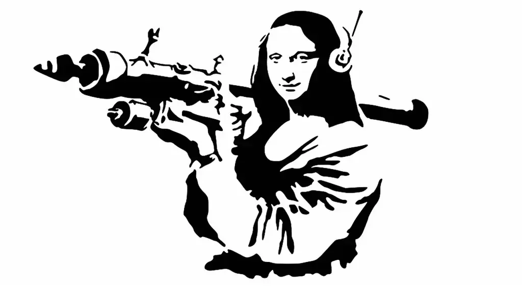 Mona Lisa Bazooka Schablone