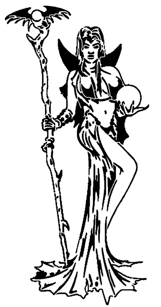 Sorceress stencil