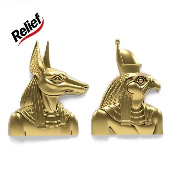 Anubis and Horus - Relief