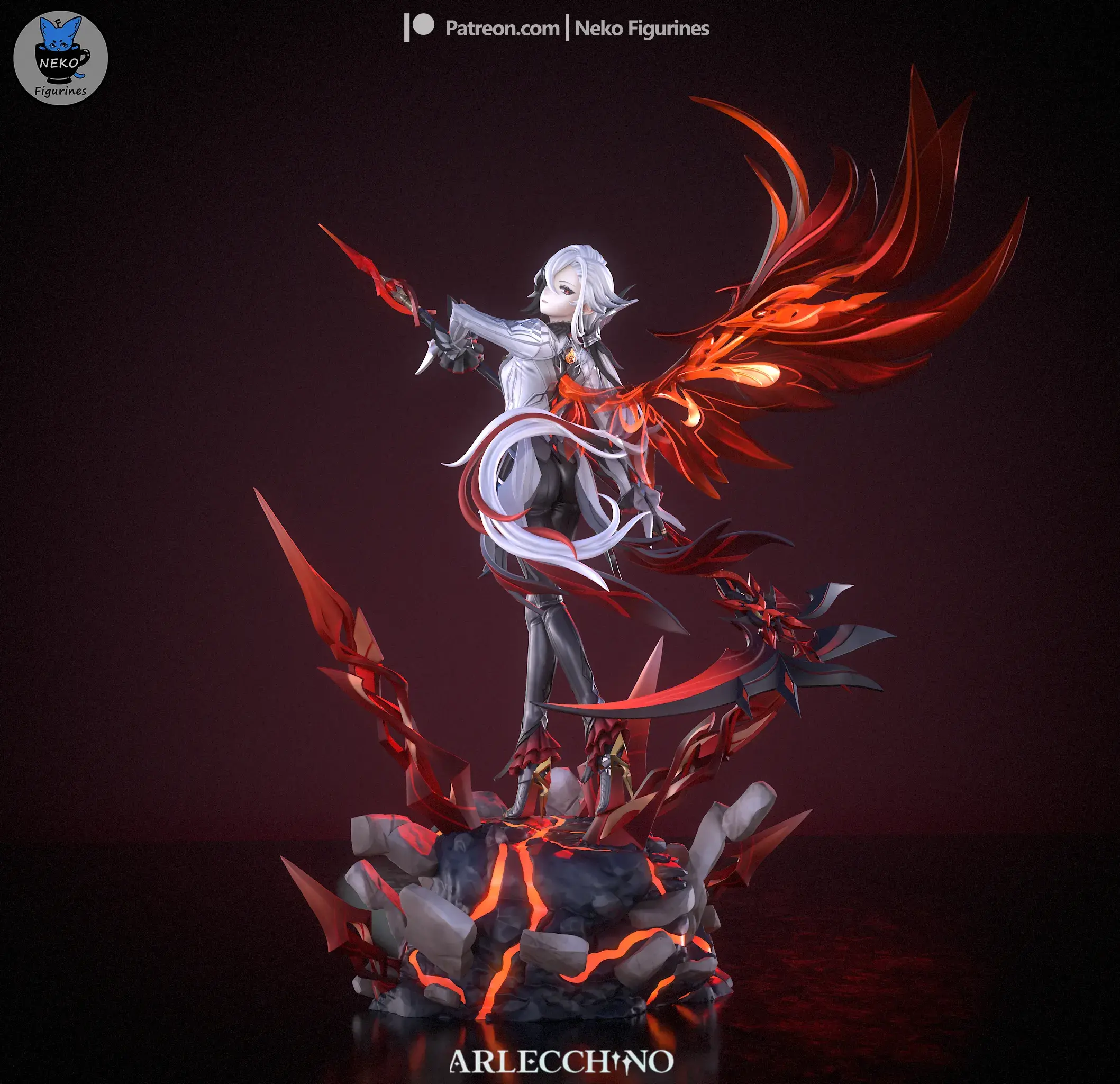 Arlecchino - Genshin Impact Game Figure for 3D Printing
