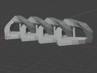 4-Link Functional Chain Segment (Print-in-Place)